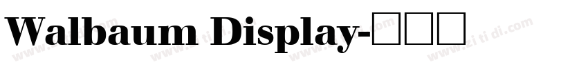 Walbaum Display字体转换